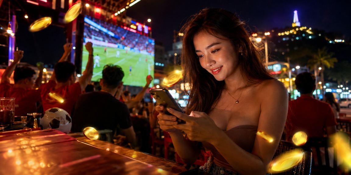 Người chơi kiểm tra hướng dẫn thanh toán và lịch thể thao trong lúc di chuyển